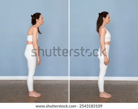 Posture problems, spinal curvature, scoliosis and correct posture