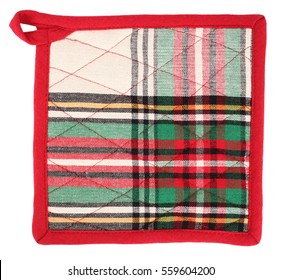 Pot Holder Lovely Red Green And White Plaid