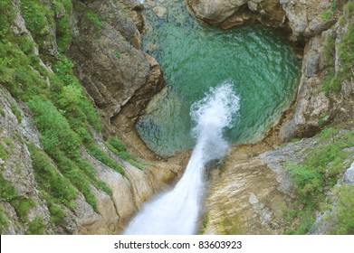 A pot hole formed by waterfall