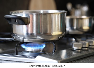 pot stands on a stove