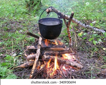 Pot Water On Fire Forest Stock Photo 340930694 | Shutterstock