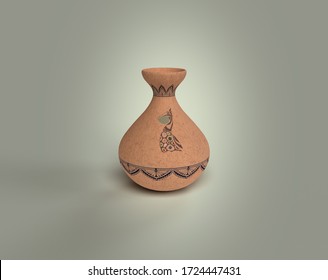 It Is A Pot Which Is Made By Adobe Dimension And Adobe Illustrator