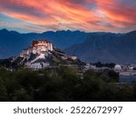 Potala Palace and City Scenery in Lhasa, Xizang, China