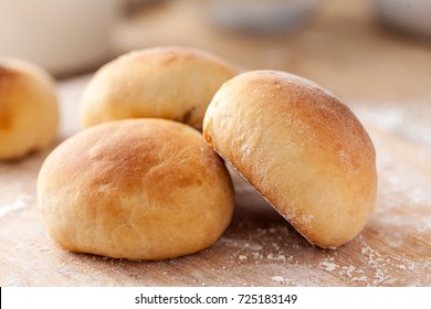 Potato Bread On A Wooden Table