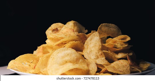 Potato Chips Close Up