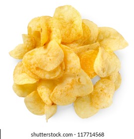 Potato Chips Isolated