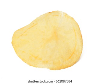 Potato Chips Isolated On White