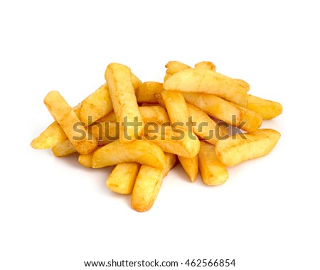 potato chips on white