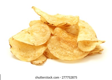 Potato Chips On White Background Stock Photo 277752875 | Shutterstock