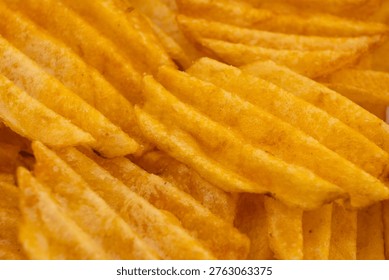 Potato chips texture backround. Potato chips pattern