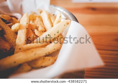 Potato Frenchfries on a dish