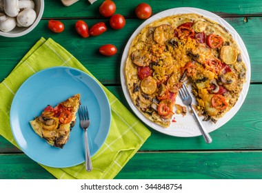 Potato Frittata With Chorizo And Tomatoes