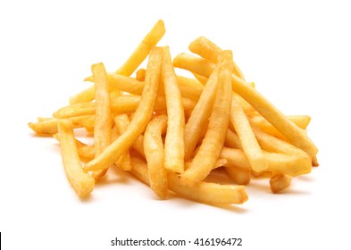 Pile Appetizing French Fries On White Stock Photo (Edit Now) 115981717