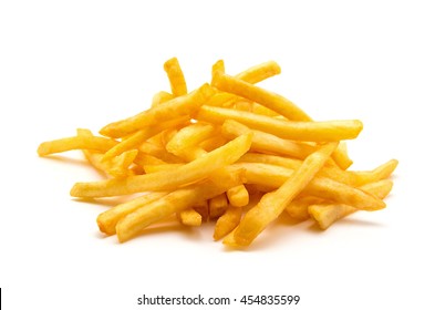 Potato Fry On White Isolated Background Stock Photo 454835599 ...