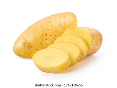  Potato Isolated On White Background 