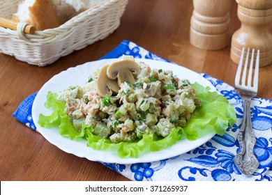 Potato And Mushroom Salad With Vegan Mayo