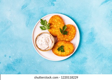 Potato Pancakes, Hash Brown, Top View.