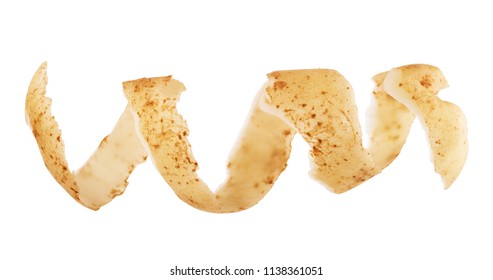 Potato Peel On A White Background