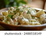 potato salad creamy vegetable and mayonnaise dressing 