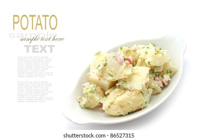 Potato Salad Isolated On White