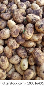 Potatoes on a table