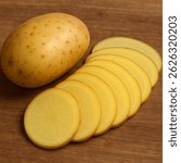 the potatoes are still fresh and have been thinly sliced