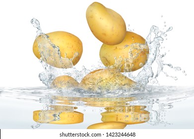 Potatoes washing up in the kitchen  - Powered by Shutterstock