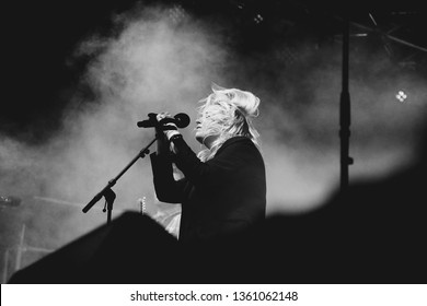 Potchefstroom, North West, South Africa 01 28 2016 Karen Zoid Performing Live At Rock Festival Head Bang