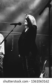 Potchefstroom, North West, South Africa 01 28 2016 Karen Zoid Performing Live At Rock Festival Singing