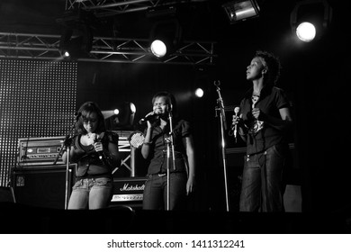 Potchefstroom, North West, South Africa 02 05 2009 Karen Zoid Live Music Festival Concert Backup Singers