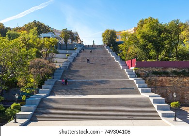 Potemkin Steps In Odessa, Ukraine In A Beautiful Summer Day