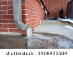 Potential damage to rain gutters from ice blockage