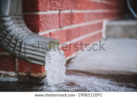 Potential damage to rain gutters from ice blockage