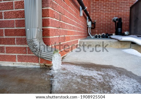 Potential damage to rain gutters from ice blockage