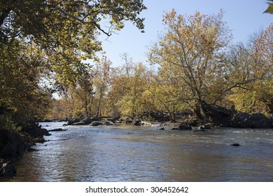 Potomac River In The Autumn - Virginia, USA