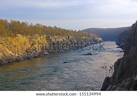 Potomac River in Great Falls National Park in Virginia and Maryland, USA