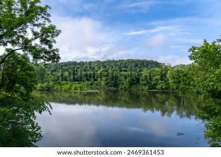 The Potomac River With Pristine Forest on the Banks of Maryland and West Virginia