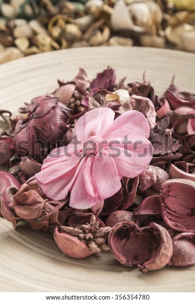 Potpourri Decorate On Wood Background Stock Photo Edit Now 356354780