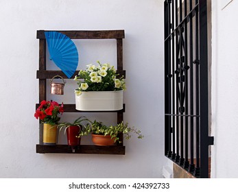 Pots And Sum Beam On Andalusian Modern Patio