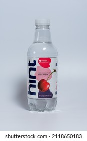 Potterville, MI - January 30th, 2022: Cherry Hint Water With White Background