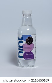 Potterville, MI - January 30th, 2022: Black Berry Hint Water On White Background