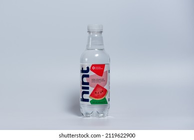 Potterville, MI - January 30th, 2022: Watermelon Hint Water On White Background