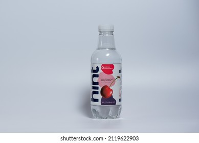 Potterville, MI - January 30th, 2022: Cherry Hint Water With White Background