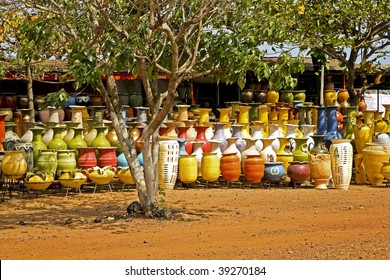 Pottery Market In Ghana Near Accra