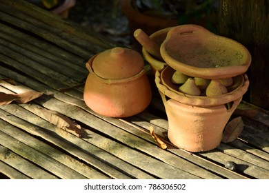 Pottery on the table