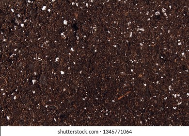 Potting Soil Texture Background Top View