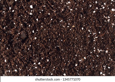 Potting Soil Texture Background Top View