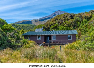 Pouakai Hut At Egmont National Park In New Zealand