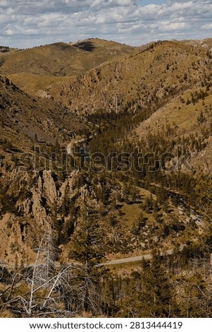 The Poudre River flows though Poudre Canyon in Northern Colorado