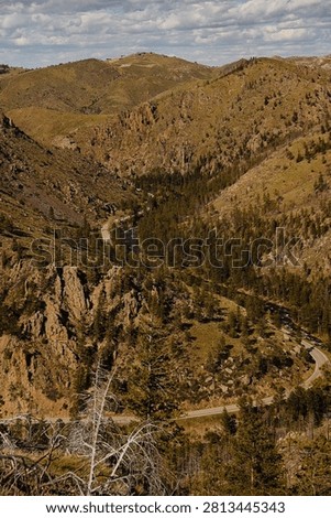 The Poudre River flows though Poudre Canyon in Northern Colorado